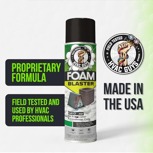 Leak Saver Foam Blaster AC Coil Cleaner Foam Spray | HVAC Coil Cleaner for AC Unit | Professional Deep-Penetrating Formula for Evaporator (No Rinse) & Condenser (Light Rinse) - 24 Pack - size: 18 Fl Oz (Pack of 24)