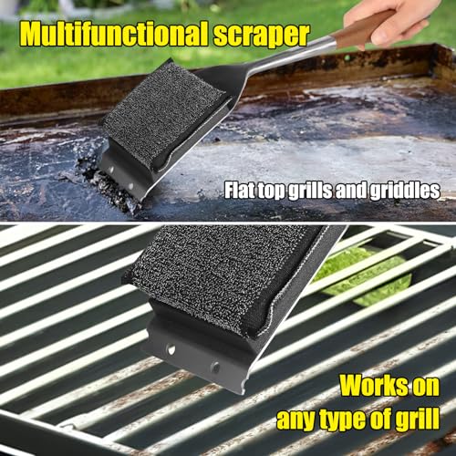 XUDAKAIXIN BBQ Replaceable Scraper Cleaning Head, Durable for Cast Iron or Stainless-Steel Grates, Barbecue Cleaner (Only Replaceable Cleaning Head No Grill Brush) - style: XUDAKAIXIN Replacement Head