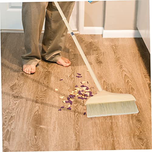 NOLITOY Indoor Outdoor Telescoping Broom Soft Bristle Brush for Floor Cleaning Detachable Handle Easy to Store