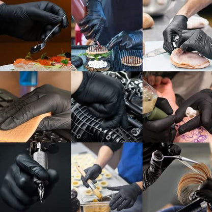 Dr.GreenPanda Nitrile Gloves - 3 Mil - Food Safe & Medical Exam Disposable Gloves - Latex Free Powder Free Non-Sterile