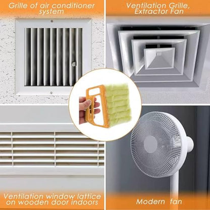 Washable Blind Cleaner Duster Tool, Removable Shutter Cleaner Brush with 7 Slat, Handheld Brush for Air Conditioner Blinds Dust Dirt