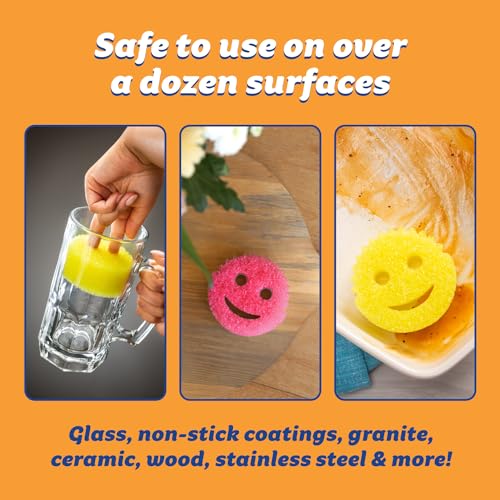 Scrub Daddy 4 Scrub Daddy Sponges & 4 Scrub Mommy Kitchen Sponges - Scratch-Free for Dishes & Multipurpose Cleaning - BPA Free & Made with Polymer Foam - Stain & Odor Resistant (16 Pack) - size: 8 Count (Pack of 2)