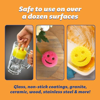 Scrub Daddy 4 Scrub Daddy Sponges & 4 Scrub Mommy Kitchen Sponges - Scratch-Free for Dishes & Multipurpose Cleaning - BPA Free & Made with Polymer Foam - Stain & Odor Resistant (16 Pack) - size: 8 Count (Pack of 2)