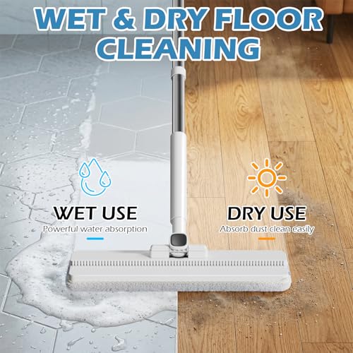 Midyb Mop and Bucket Set, 2026 Upgraded Flat Mop and Bucket System with 2 Pads, Mop Bucket with Wringer Set, Spray Cleaning, Auto Dirty Water Separation Keep Water Fresh, Mops for Floor Cleaning