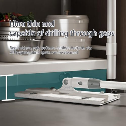 Disposable Pad Flat Mop for Floor Cleaning, 15.7 in (40 cm) Aluminum Base, 52 in Aluminum Handle, Includes 20 Dry Pads + 20 Wet Pads, Hands-Free Easy Clean – LJGG (Gray/White) - size: 51.7 in Handle, 10.8 x 5.1 in Mop Head