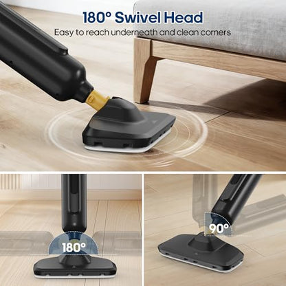 Steam Mop for Floor Cleaning with 2 Washable Pad, 30s Quick-Heating, Lightweight Floor Steamer Cleaner Mop for Hardwood, Tile, Laminate Floors，Carpet