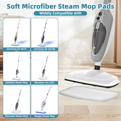 LOVECO 4 Pack Steam Mop Pads Compatible with GorFanty GF-6610B/GF-6610, Neugo NE033/NE033M & Mxnsewr, Washable Microfiber Steam Mop Replacement Pads for Multi-Surface Cleaning - size: 4 Pack + 1 Pack