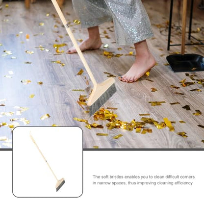 Long Handle Telescopic Broom for Floor Cleaning Soft Brush Sweeping Broom Reusable Soft Bristles Home Office Use