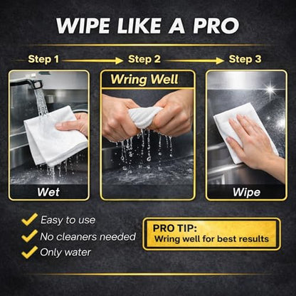 Microfiber Magic Streak Free Cleaning Cloth 10 Pack Clean Any Surface with Just Water Eco Friendly Perfect for Window, Mirror, Glass, Kitchen, Counters, Appliances, Car, Cycle, TV Screen - size: 10-Pack