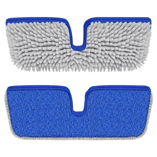 Reusable Mop Pads for Enspoway Dust Mop - Double-Sided Microfiber Chenille Refills for Kitchen Bathroom Tile Cleaning - Washable Absorbent Pads for Hardwood Laminate Floor Cleaning Only for B0FRDZDTMP - size: 15" Mop Pads