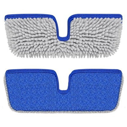 Reusable Mop Pads for Enspoway Dust Mop - Double-Sided Microfiber Chenille Refills for Kitchen Bathroom Tile Cleaning - Washable Absorbent Pads for Hardwood Laminate Floor Cleaning Only for B0FRDZDTMP - size: 15" Mop Pads