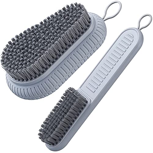 Cleaning Brush Soft Bristle Brush Laundry Scrub Brush Clothes Underwear Shoes Scrubbing Brush, Easy to Grip Household Cleaning Brushes Tool for Countertops Bathtubs (Grey) - color: Gray