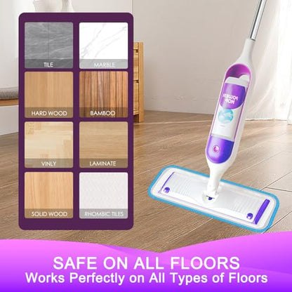 Reusable Power Mop Refill Pads for Swiffer Power Mop Starter Kit - Swifter Powermop Pads Refills - Multi-Surface & Wood Mopping Pad Refill for Floor Cleaning - Washable Microfiber Pad, 4 Pack - color: 4 Pack (Blue)