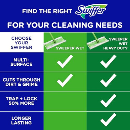 Swiffer Sweep + Mop, Wet Pads Refill, Floor Cleaner for Dirt, Dust, Hair, Cleaning Cloths for Mopping Home, Bathroom, Kitchen, All Purpose Multi-Surface Floor Wipes, Lavender, 12ct - size: 12 Count (Pack of 1)