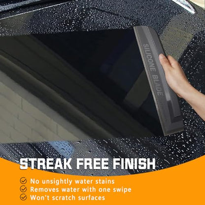 Car Window Squeegee, Silicone Rubber Car Wiper Blades are Integrated for Cleaning Windows, 11.8 Inches Water Scraper Cleaner Universal Automotive Accessories Fit for Cars, SUVs and Trucks