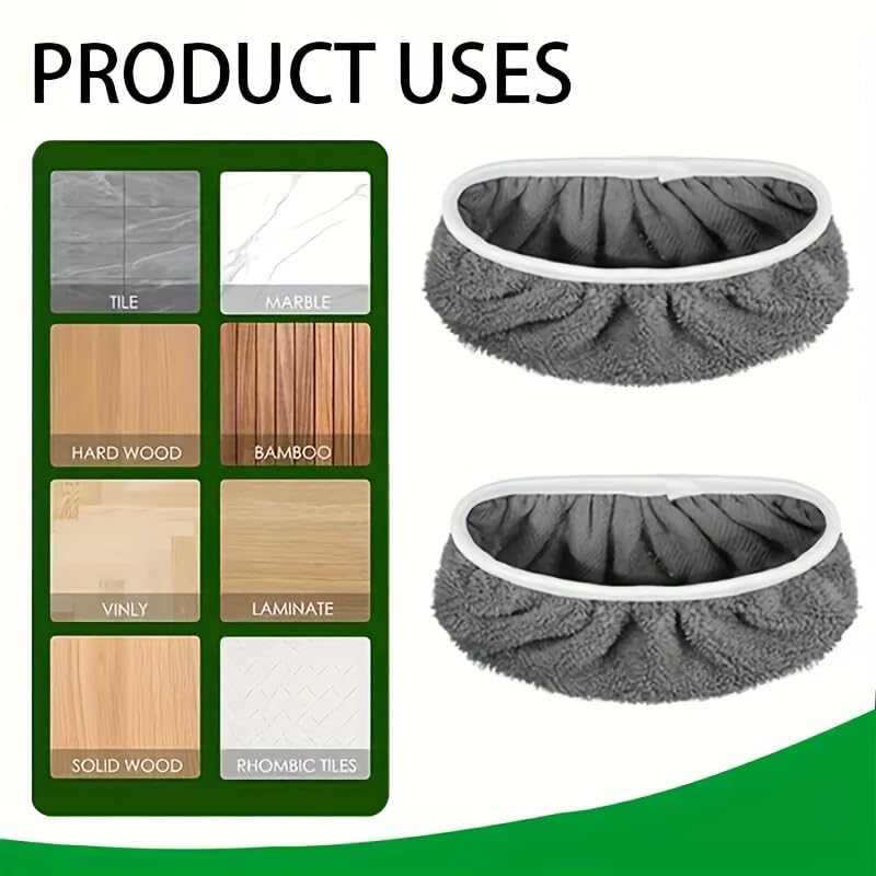Microfiber Mop Pads - 4 Pack Reusable Washable Refills for Wet & Dry Floor Cleaning - Fits Most Standard Mops - Gray Household Cleaning Pads - color: Gray