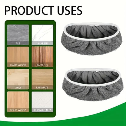 Microfiber Mop Pads - 4 Pack Reusable Washable Refills for Wet & Dry Floor Cleaning - Fits Most Standard Mops - Gray Household Cleaning Pads - color: Gray