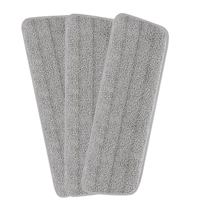 Set of 3 Microfiber Spray Mop Replacement Heads for Wet/Dry Mops Reusable Replacement Refills Fits for Bona Floor Care System (gray) - color: Gray