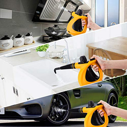 Handheld Steam Cleaner, Pressurized Multi-Surface Steam Cleaner with 11pcs Accessories, Chemical Free Multi-Purpose Steam Cleaners for Home Use, Steamer for Cleaning Floor, Tile, Windows, Couch, Grout
