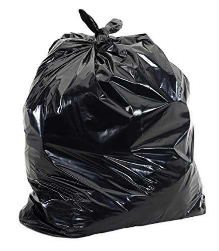 Aluf Plastics RCT-60 Star Sealed Coreless Rolls with E-Z Tie Flap Closure, 60 gal, Polyethylene, 38" x 58", Black (Pack of 100) - style: 55-60 Gal, 1.25 Mil Equiv, 100 Count
