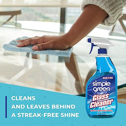 Simple Green Ready-To-Use Glass Cleaner, 32 oz., Blue (Pack of 4) - size: 32 Fl Oz (Pack of 4)