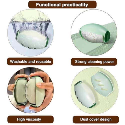 Extra Sticky Reusable Lint Roller for Pet Hair & Clothes - Heavy Duty Washable Travel Size, Portable Home Quick Clean Lint Remover