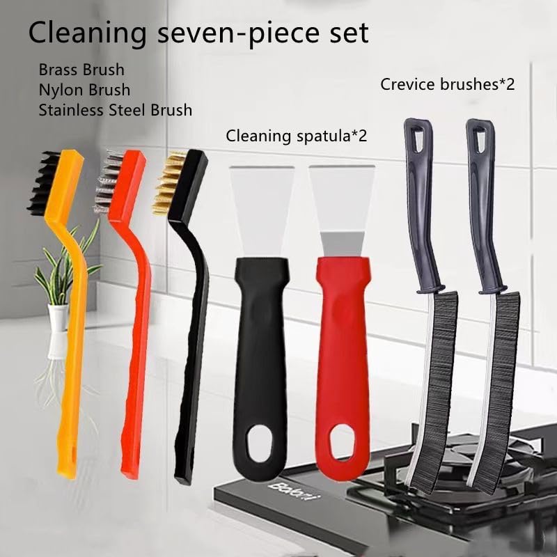 13 Pack Carbon Steel Wire Wheel Brush Set, Wire Brush for Drill, Nylon/Brass/Stainless Steel Bristles Multi-Purpose Cleaning Tool for Rust, Dirt, Paint Scrubbing, Kitchen & Home Use