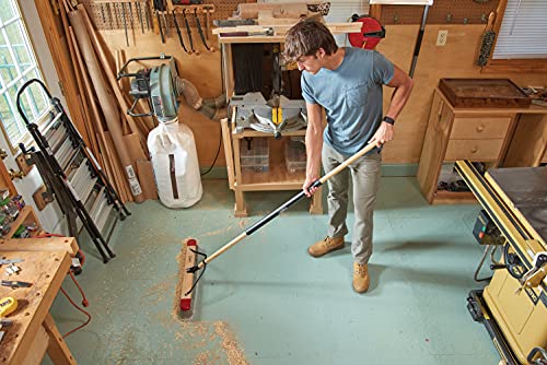 Harper 24 Inch Indoor Push Broom, Premium Heavy Duty Smooth-Surface Floor Cleaning with Flagged Bristles, Home and Garage Sweeping, Gray - style: Premium Indoor Smooth-Surface Push Broom