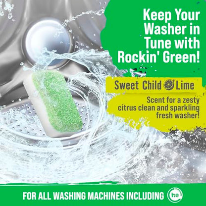 Rockin' Green Deep Cleaning and Deodorizing Tablets for Dishwashers, Washing Machines, and Garbage Disposals, Removes Odor and Residue (Washing Machine Cleaning Tablets, 24 Pack) - size: 1 Count (Pack of 24), style: Washing Machine Cleaning Tablets
