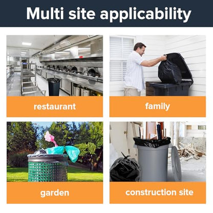 Construction Heavy-Duty Trash Bags 55-60 Gallons | 100 Packs |38 * 56| 2.65mil Thickness | Professional Puncture Resistance | Suitable for Kitchen, Commercial,Construction, Sanitation, Hotel