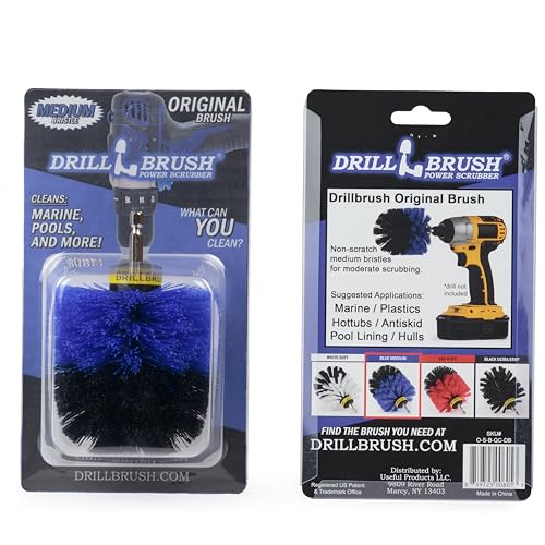 Marine Scrubbing Brush Head - Aquatic Cleaning Supplies - Boat Upkeep Accessories - Hull Cleaning Brush Tool - Pool Cleaning Tools for Home Use - Pool Lining Cleaning Tool - Best Tank Cleaning Brush - color: Medium-blue