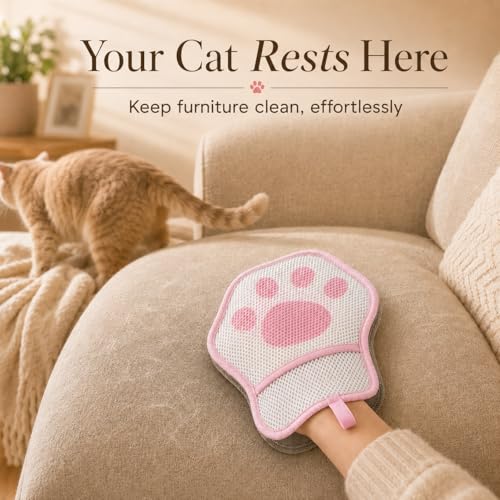 Pet Hair Remover for Bed, Couch & Clothes, Reusable Lint Roller Alternative, 2-Pack Cat Hair Remover for Furniture, No Refills Needed
