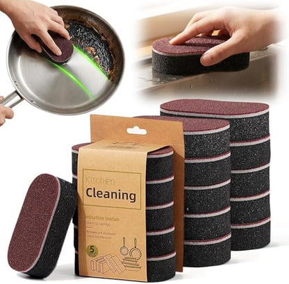 Magic Cleaning Sponges Eraser, 2026 New Non-Scratch Dual-Sided Sponges, Multi-Functional Non Scratch Scrub Sponge for Kitchen Bathroom Wall Floor Sink Tub Stain Removal (15pcs) - color: 15pcs