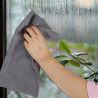 CARTMAN 60 Pack Microfiber Cleaning Cloth, Reusable Tear Away Towels Roll, 12"x12", Multi-Purpose Microfiber Towels Cleaning, Lint Free, Absorbent Cleaning Rags for Kitchen, Car, Glass (Grey) - color: 60pk Grey