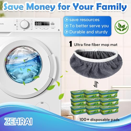 6 Pack Reusable Microfiber Mop Pads Compatible with Swiffer Sweeper Mop, Dry Sweeping Cloths & Wet Mopping Cloths, Washable Wet Pads Refill for Hardwood Surface Floor Cleaning - color: Grey 6 Pack
