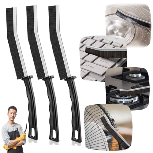 Crevice Cleaning Brush, Multifunctional Hard Bristle Crevice Cleaning Grout Brush, Bathroom Gap Scrub Brush, Crevice Cleaning Brushes for Household Use (3)