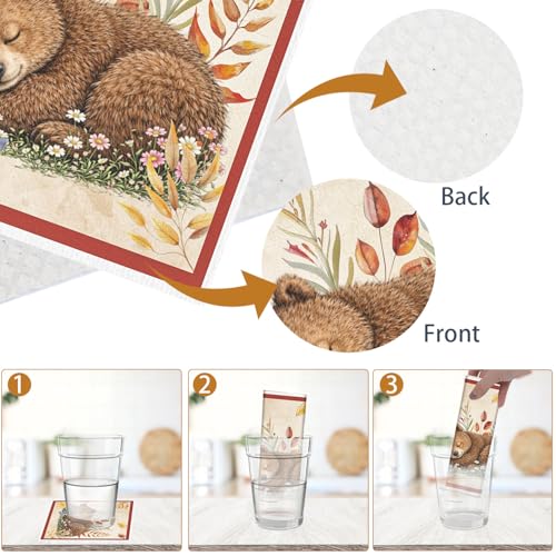 Reusable Swedish Dishcloths for Kitchen, 6PCS Cute Animals Cellulose Sponge Paper Towels Washable, Absorbent Fast Drying Swedish Dish Cloth for Home Cleaning - style: Animals