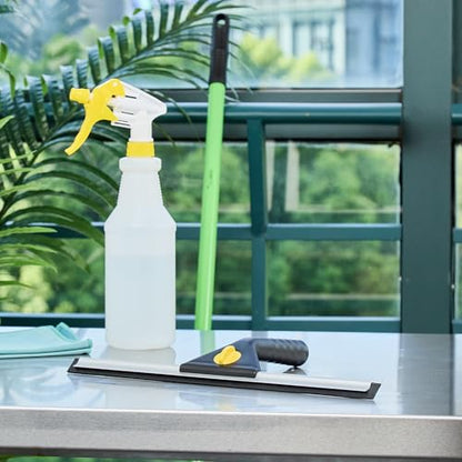 Restaurantware-Clean Tek Professional 13.78 Inch Window Squeegee, 1 Window Cleaning Squeegee with Rubber Blade - All-Purpose, for Mirror Or Glass Door, Black Plastic Wiper with Aluminum Frame - size: 13 3/4", style: Plastic, Standard