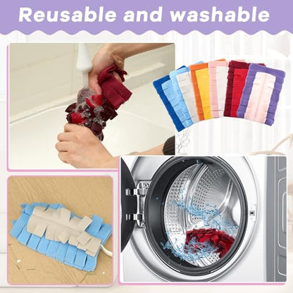 Zubebe 12 Pcs Duster Refill Reusable Fleece Duster Refills Feather Flat Dusters Multi Surface Washable Cleaning Pads Tools for Home, Blinds, Car, Pet, Furniture, Fans (Colorful) - color: Colorful