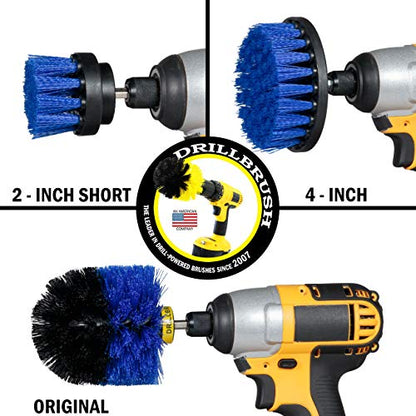 Cleaning Supplies - Drillbrush - Brush Drill Attachment Kit - Drill Brush Pads - Hot Tub Cleaner Brush - Pool Cleaner Brush - Scrub Brush - Power Cleaning Brush - Rotary Drill Brush Cordless Scrubber - color: Blue