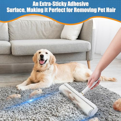 Dymoll 14.17" Large Lint Rollers for Pet Hair Extra Sticky, 360 Sheets Roller with Long Handle for Cleaning Carpets, Clothing, Couch, Furniture Wall Cleaner Mop Dust Remover - size: 1 Roller + 4 Refills (14.17")