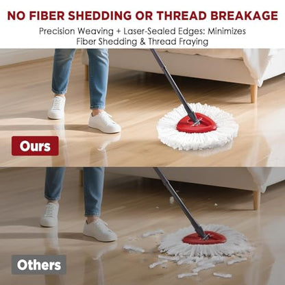 Mop Head Replacement for O-Cedar Easy Wring 1-Tank System，Exovyn Spin Mophead Replacements，Microfiber 9 Pack 360° Swivel Mop Refills，Deep Clean,Easy Cleaning，Machine Washable and Easy to Replace - size: 9 pack
