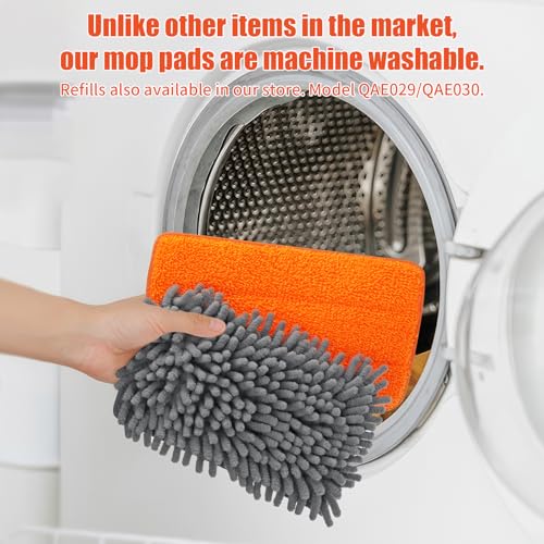 Qaestfy Ceiling Fan Cleaner Duster with 62.5‘’ Extendable Long Handle Ceiling Fan Blade Cleaning Tool, Reusable Chenille & Microfiber Mop Head for Dusting Ceiling Fan Baseboard Wall Floor