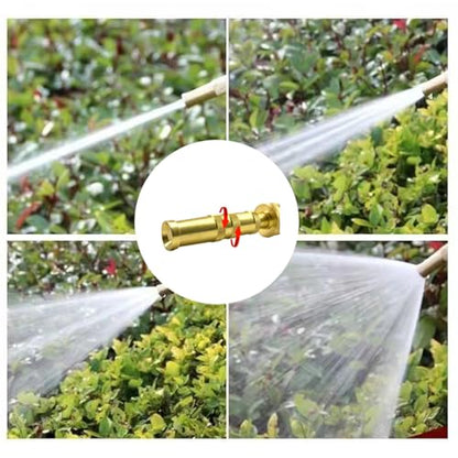High-Pressure Brass Adjustable Twist Nozzle, Garden Hose Heavy Duty Nozzle Sprayer for Car Washing, Cleaning,Patio, Lawn,2-Pack ﻿ - size: 1.2*1.2*4