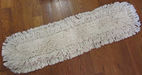 36" Industrial Strength Washable Cotton Dust Mop Refill, Replacement Head for Home & Commercial Use, Fits 36 Inch Frame, Cleans Hardwood, Laminate, Concrete, or Other Floor Systems (36") - size: 36 Inch (Pack of 1)