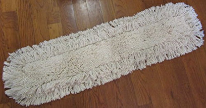 36" Industrial Strength Washable Cotton Dust Mop Refill, Replacement Head for Home & Commercial Use, Fits 36 Inch Frame, Cleans Hardwood, Laminate, Concrete, or Other Floor Systems (36") - size: 36 Inch (Pack of 1)