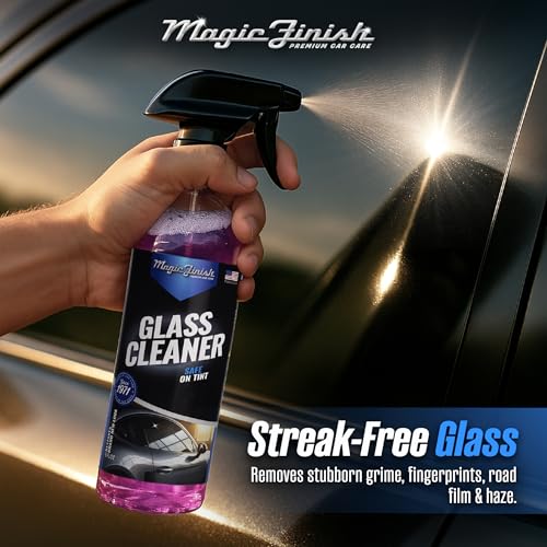 Magic Finish Car Glass Cleaner (16 fl oz) – Ammonia-Free Window Cleaner Spray for Interior & Exterior Auto Glass – Anti-Fog, Streak-Free Car Cleaning Supplies for Tint, Mirrors & Screens - size: 16 Fl Oz (Pack of 1)