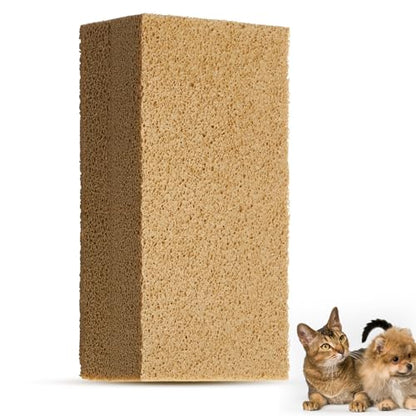Pet Hair Remover Sponge Cat and Dog Hair Sponge Rubber Pet Fur Lifter Removal Tool, Remove from Furniture, Carpet, Bedding, Clothing, 6.26 x 3.28 x 1.89 Inch(Khaki,1 Pack) - color: Khaki