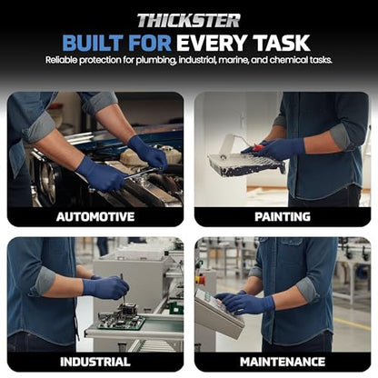SAS Safety 6604 Thickster X-Large Textured Exam Grade Latex Gloves - size: X-Large