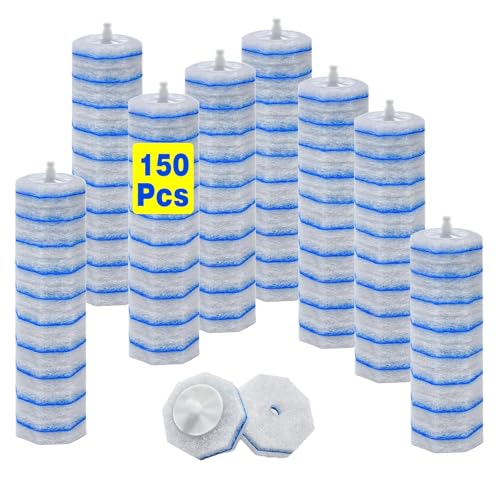 2X Cleaning Power Upgrade Formula Toilet Bowl Refills, Fits for Clorox, 150 Count Disposable Toilet Brush Refills - No Falling Apart, Fits Most Brand Brushes for Bathroom Cleaning - size: 1 Count (Pack of 150)